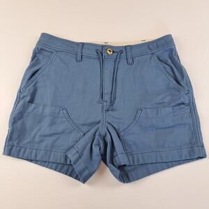REI Cooperative Shorts Womens 6 Blue Utility Cotton Twill Hiking 3.5" Inseam